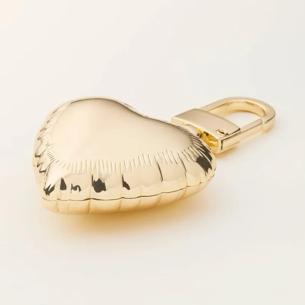Mylar Balloon Heart Bag Charm Keychain - kate spade new york x Target Gold nwt
